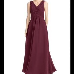 Azazie Flora Dress in Cabernet
